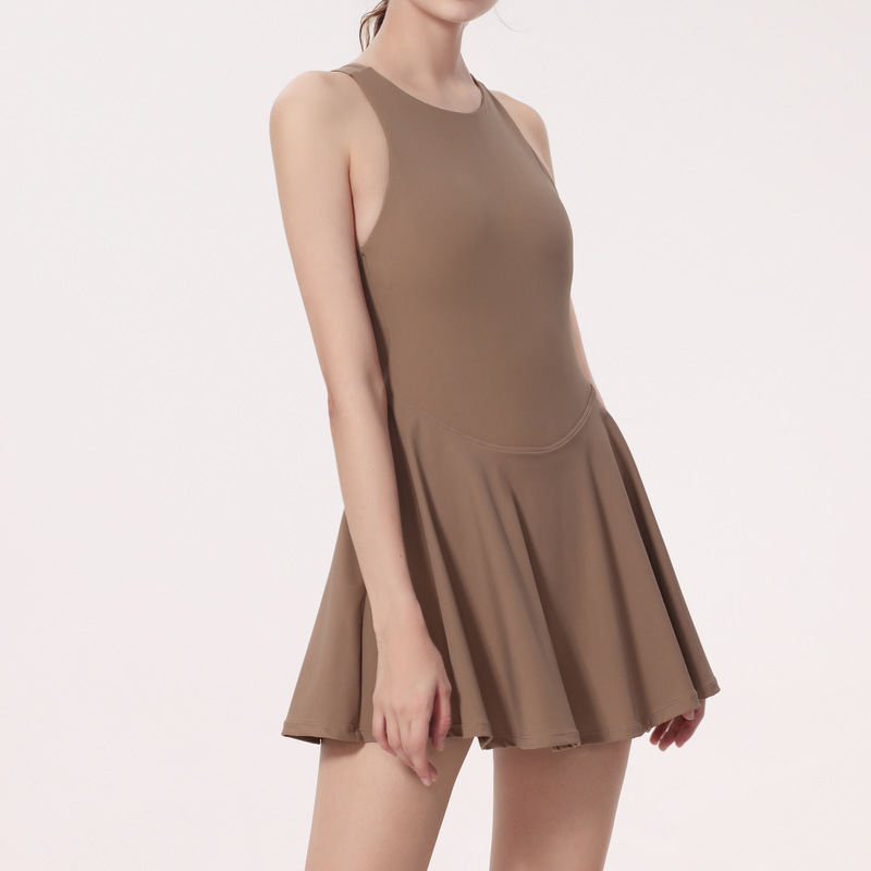 Anti-exposure Quick-drying Beauty Back Yoga Jumpsuit Sports Dress