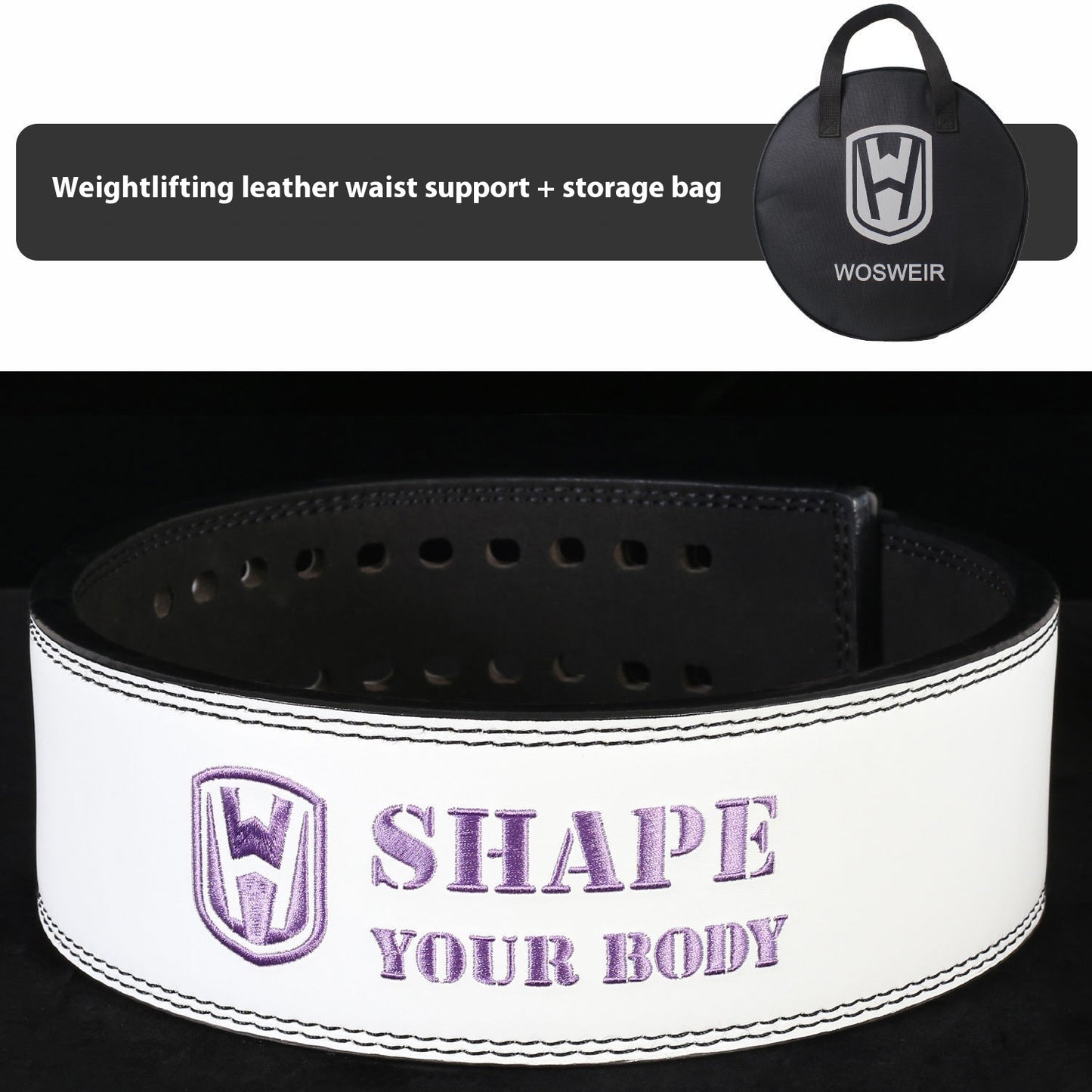 Thickened 13MM Fitness Cowhide Strength Belt Weight Lifting Lever