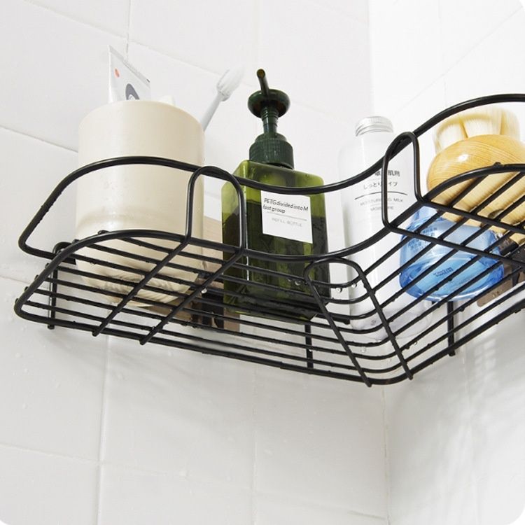 No-drill Wall-mounted Storage Rack With Adhesive Hooks, Traceless Pull-through Strong Adhesive, High Load-bearing Capacity, And Traceless Nail Hooks.