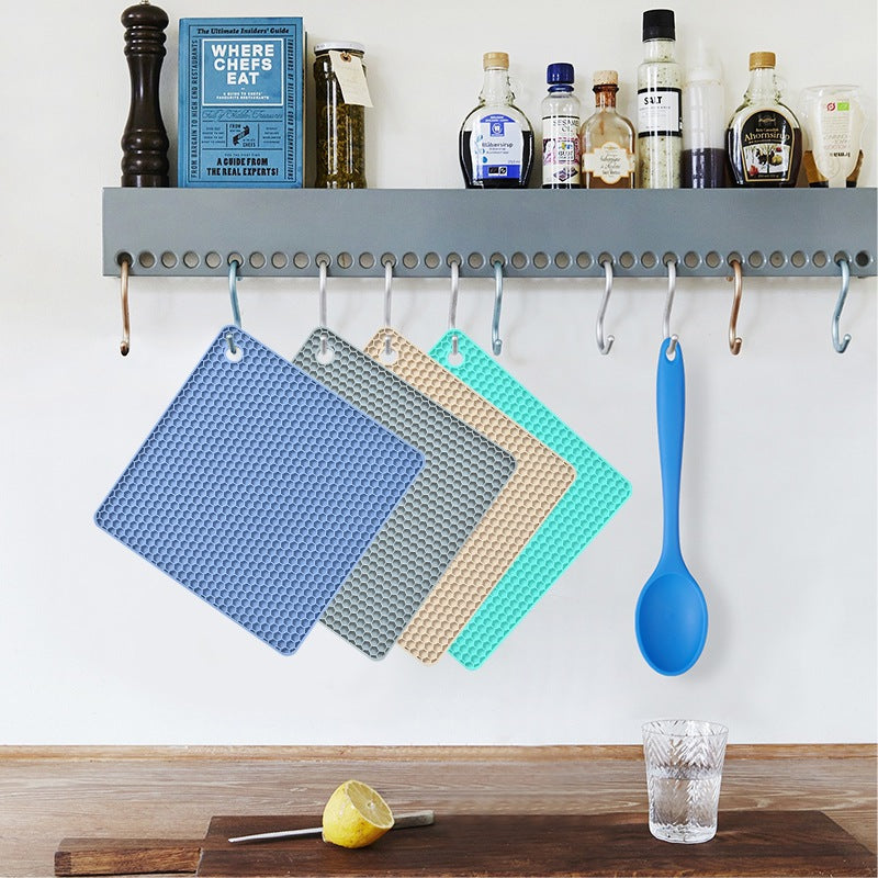 Insulated Silicone Honeycomb Mat Square Kitchen Placemat