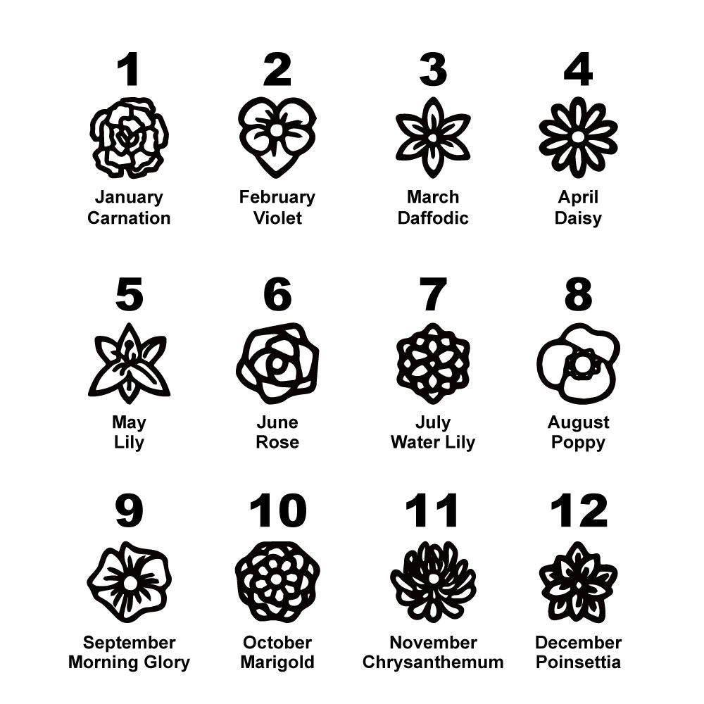 December Birthday Flower Necklace Female Accessories