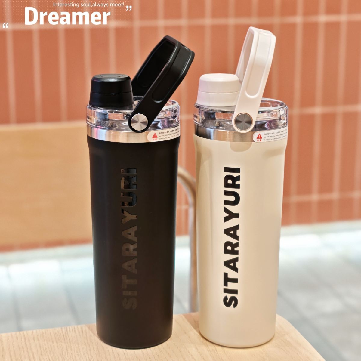 Handy Insulated Large Capacity Outdoor Sports Cold Keeping Bottle Fitness Straw Cup