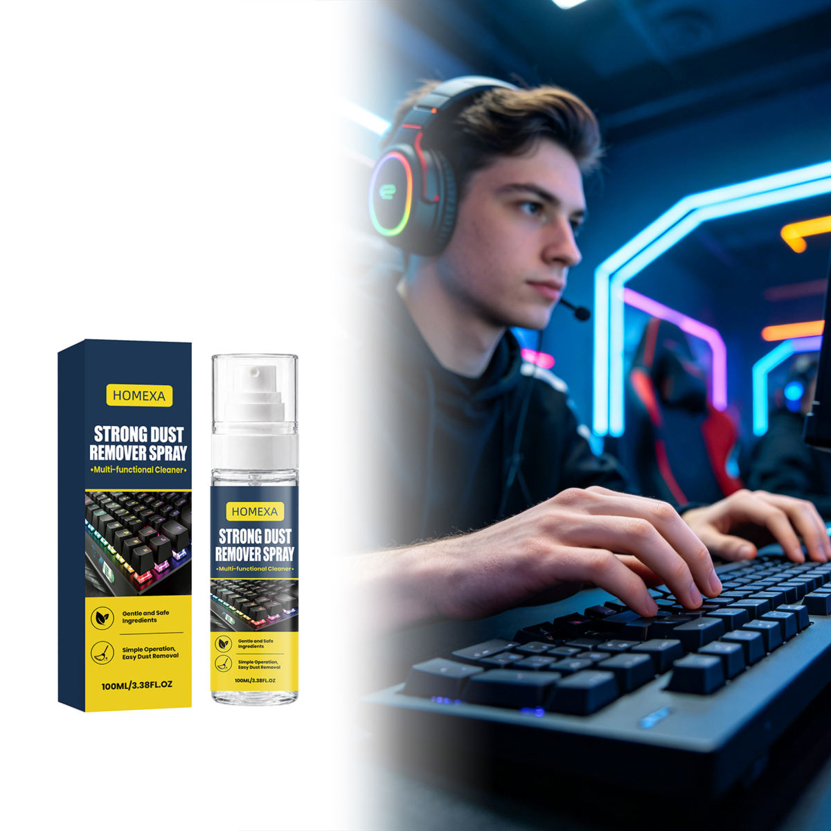 HOMEXA Computer Keyboard Dust-Removal And Anti-Dust Cleaning Spray