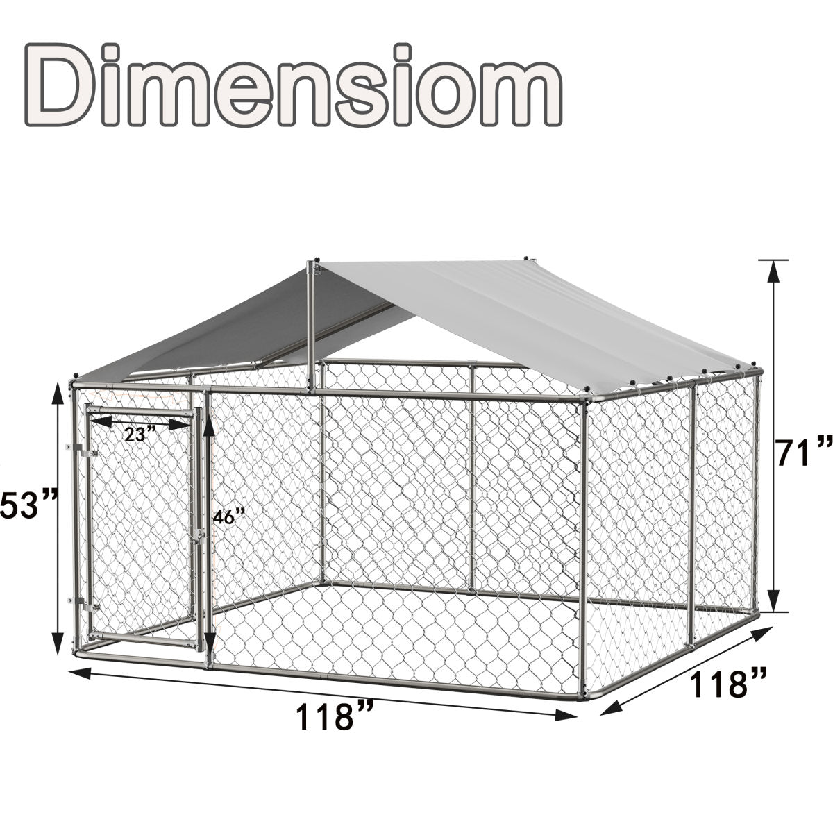 Outdoor Dog Kennel Large Heavy Duty Shade Dog Pen Playpen Pet Dog Run Enclosure