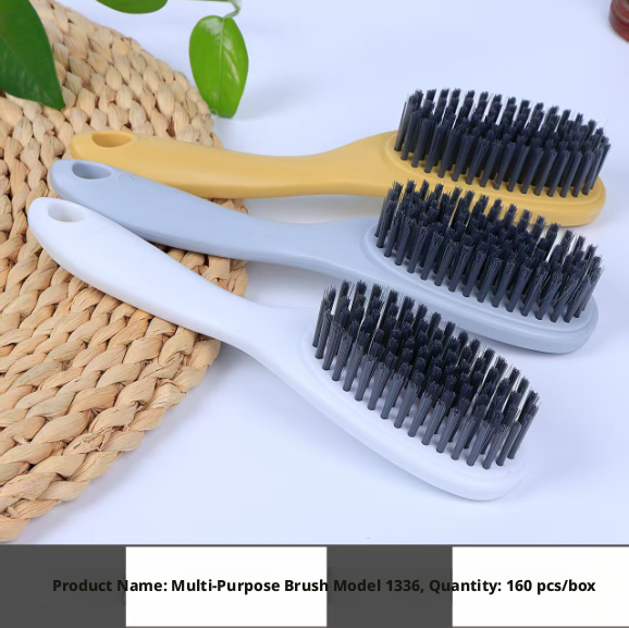 Round head shoe brush-random color-PP+PET-1 piece