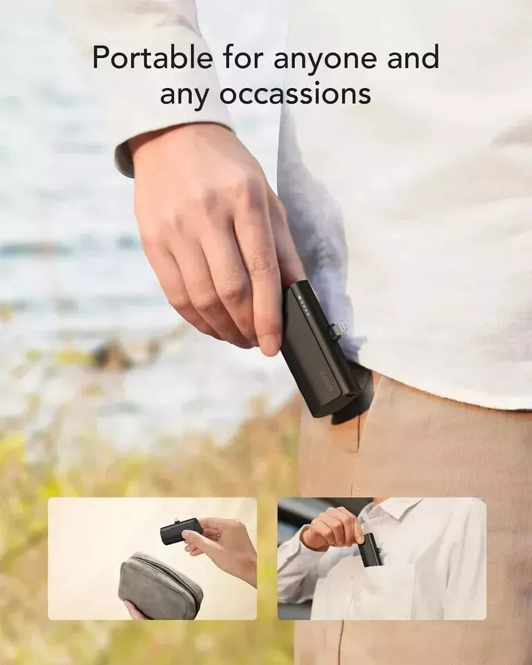 9000000mAh Mini Pocket Capsule Power Bank 20W Fast Charging Portable Charger For IPhoneAndroid Phone Pad