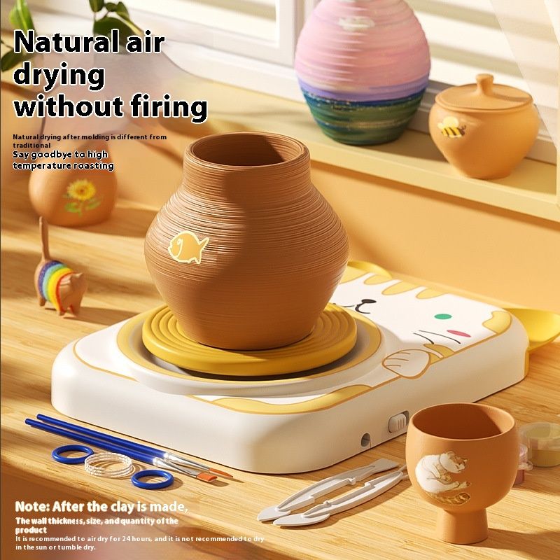 Electric Potter's Wheel Children's Toys Handmade Diy Production