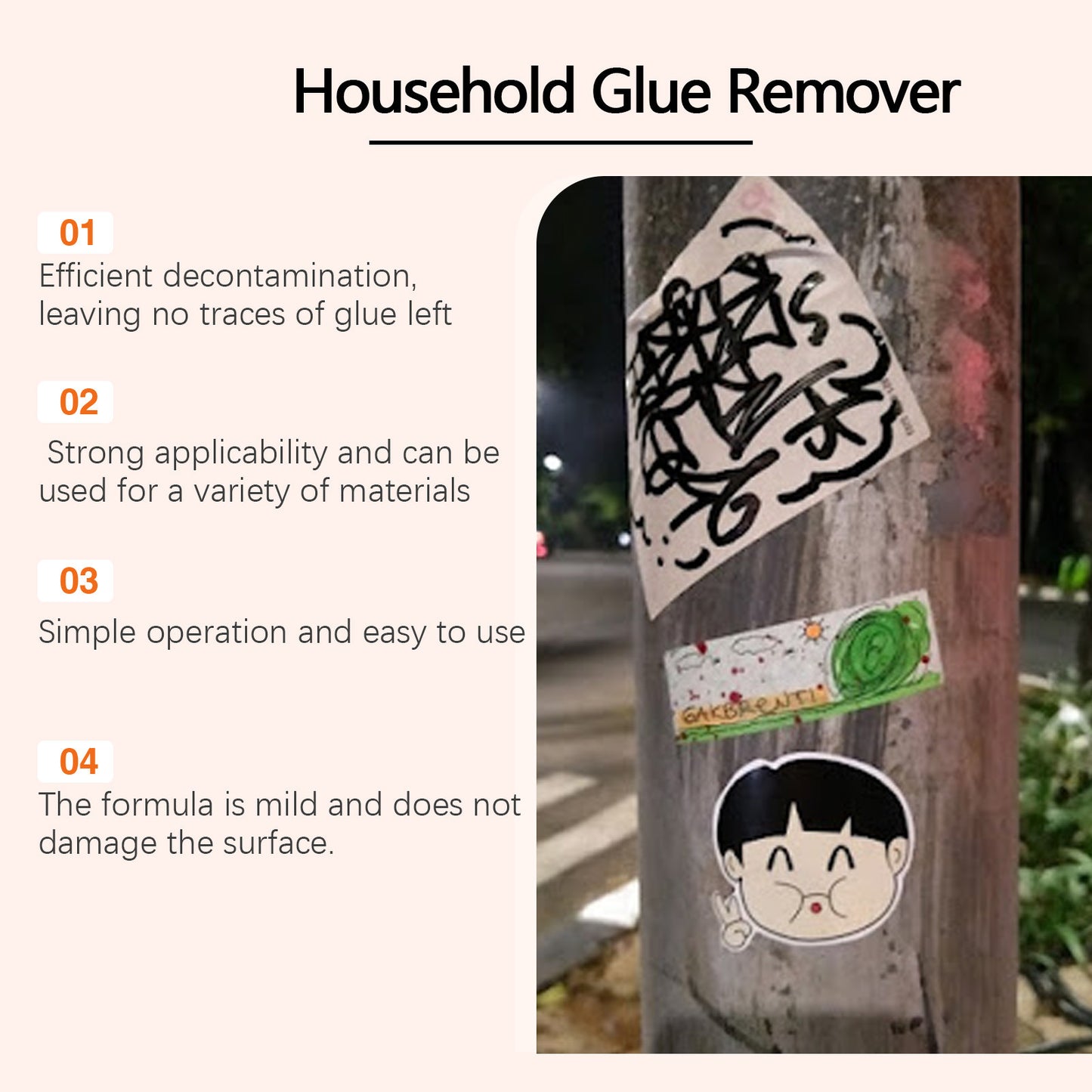 Cross-Border Jue-Fish Household Glue Remover Multi-Functional Household Cleaning Agent For Kitchen, Toilet, Doors And Windows Glue Remover
