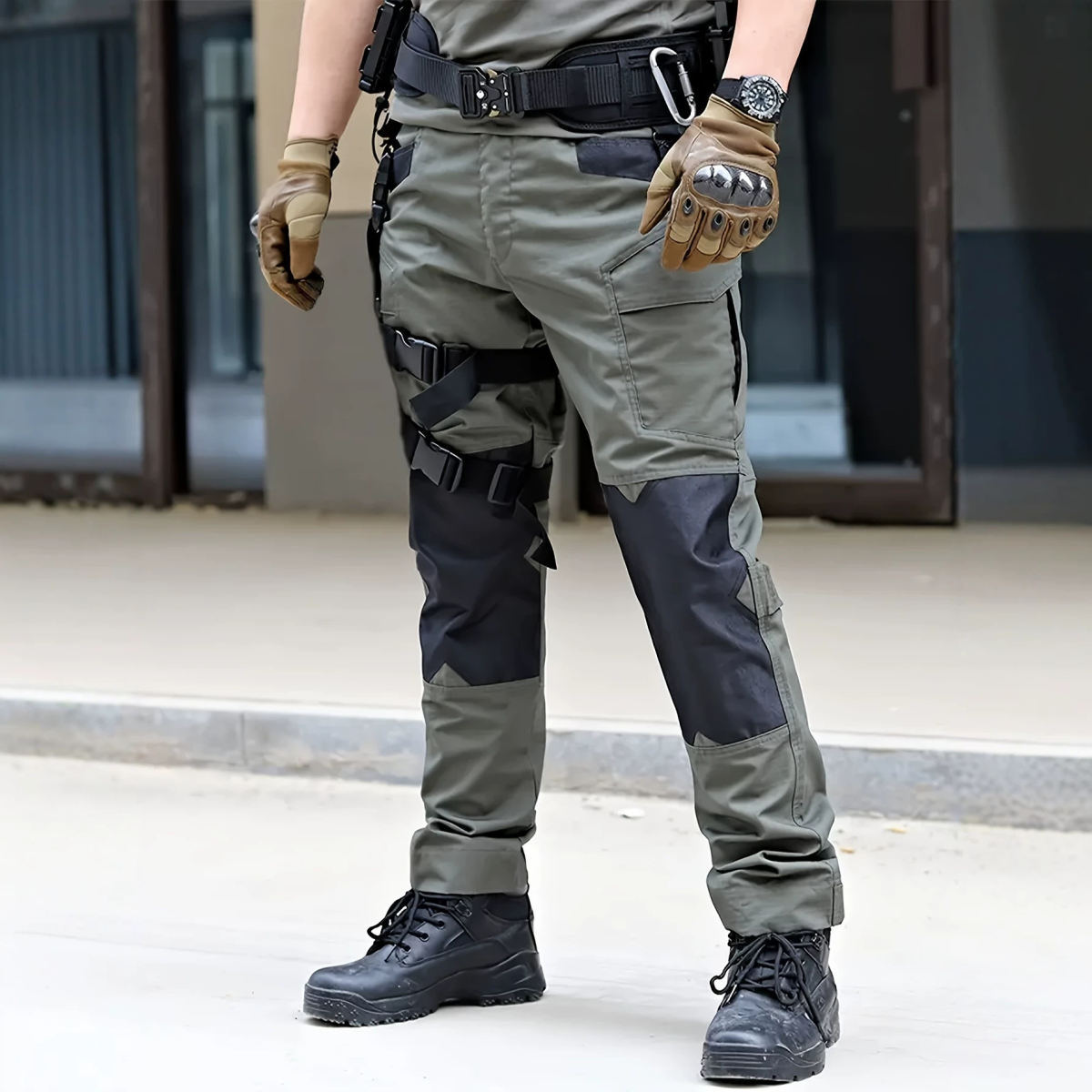 Mens Outdoor Combat Training Cargo Pants With Multiple Pockets