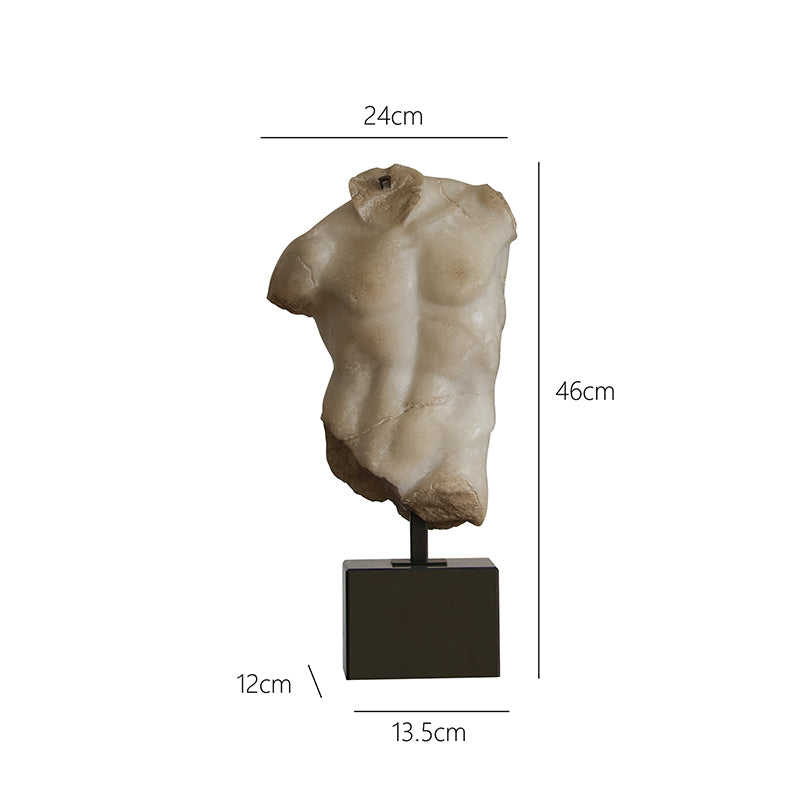Upper Middle-ancient Style Half-body Male Body Strength And Beauty Sculptured Ornaments