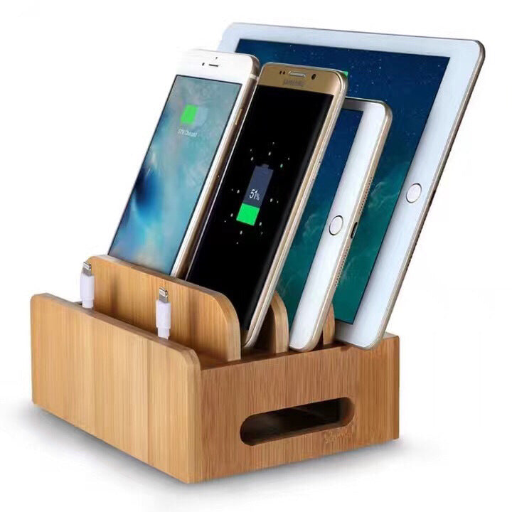Creative Desktop Wooden Mobile Charging Bracket Bamboo Phone Bracket