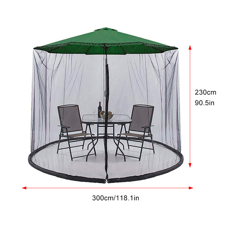 Outdoor Sunshade Umbrella With Mosquito Netting
