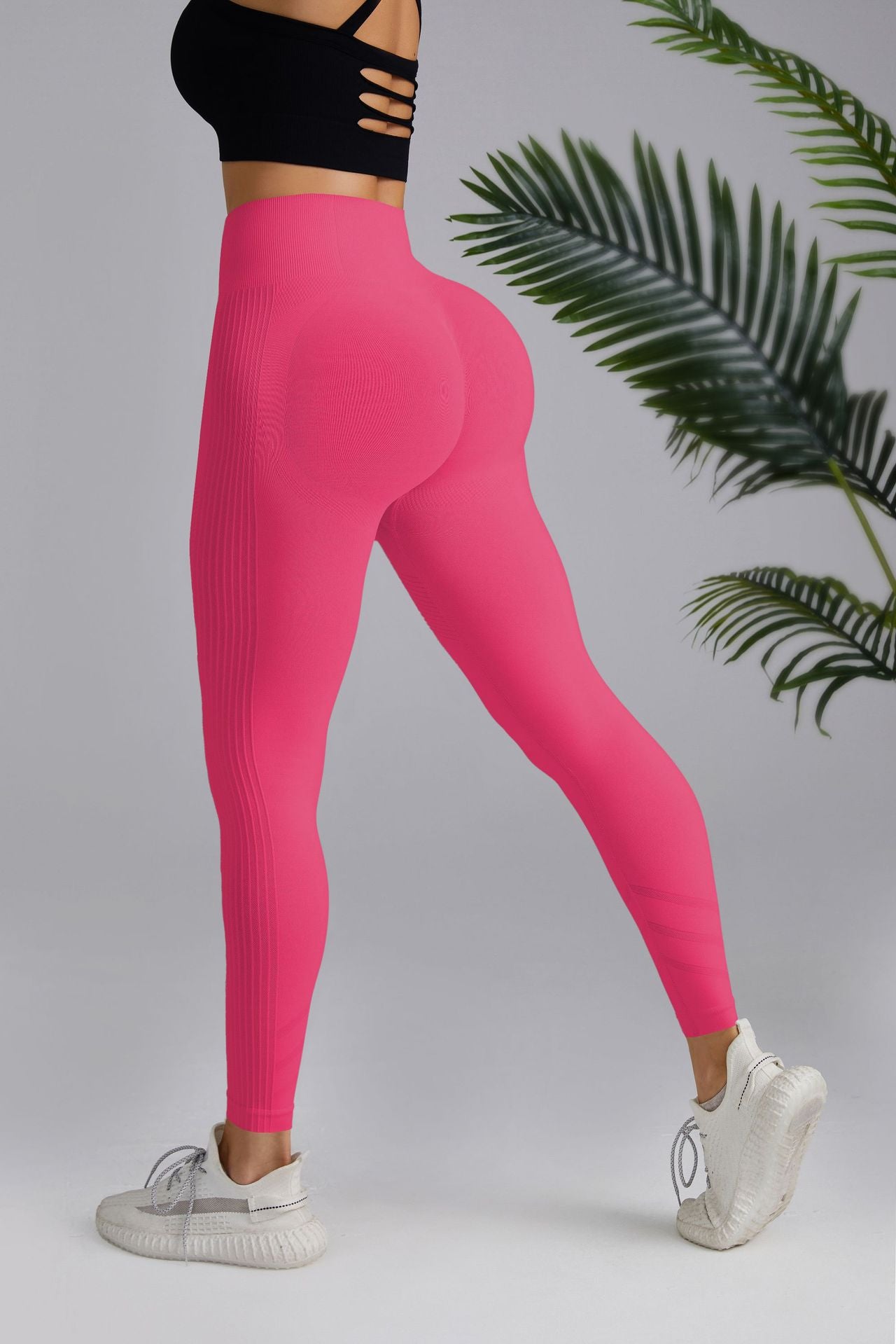 High-Waisted Tummy-Control Butt-Lifting Yoga Pants For Women Tight-Fitting Fitness Leggings