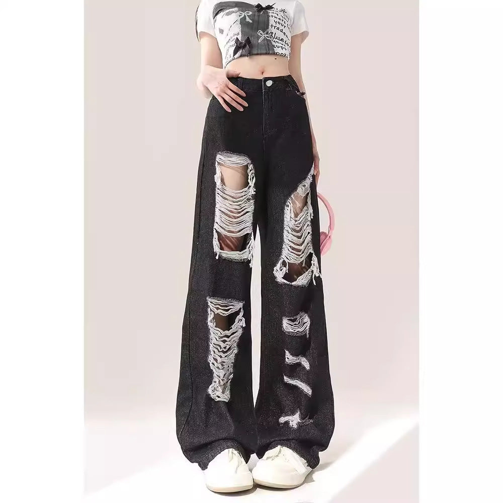 Womens Summer New Arrival Stylish Ripped Denim Jeans