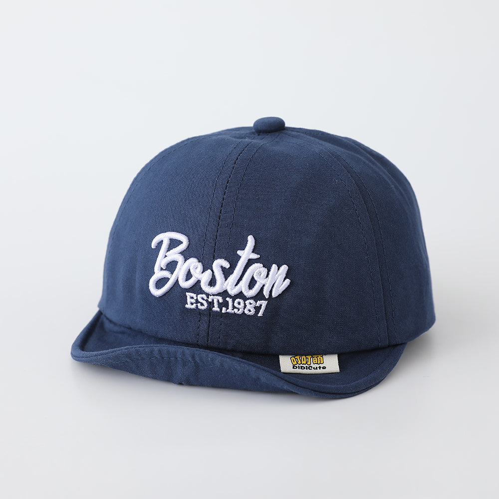 New Children's Solid-color English Three-dimensional Embroidered Adjustable Trendy Fashion Soft-brimmed Baseball Cap Suitable For Outdoor Travel And Sports