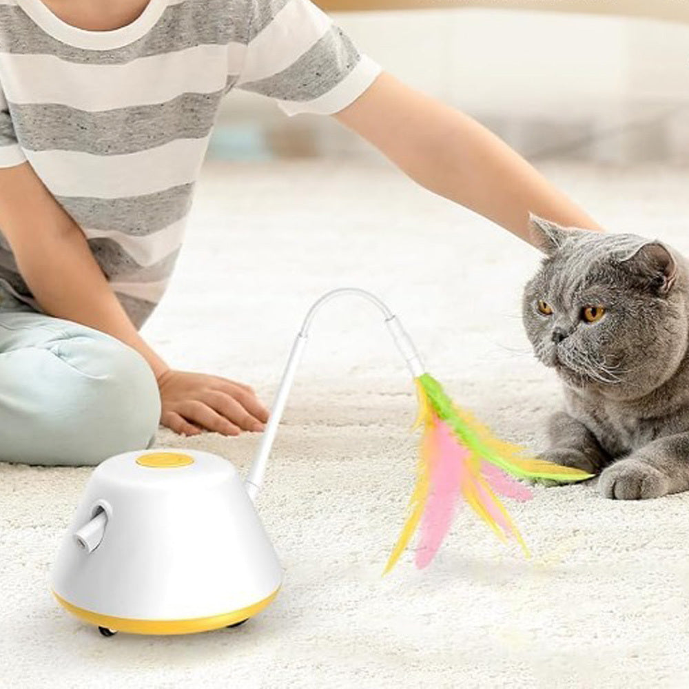 Yellow Cat Entertainment Toy For Active Playtime—Party Accessory Set