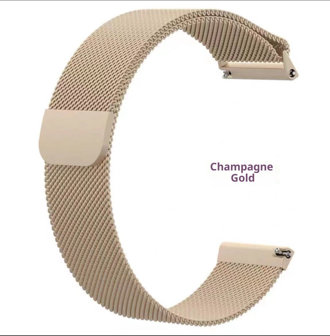 Smart Watch Flat Head Style Milan Strap Garmin Convex Head Universal Metal Strap