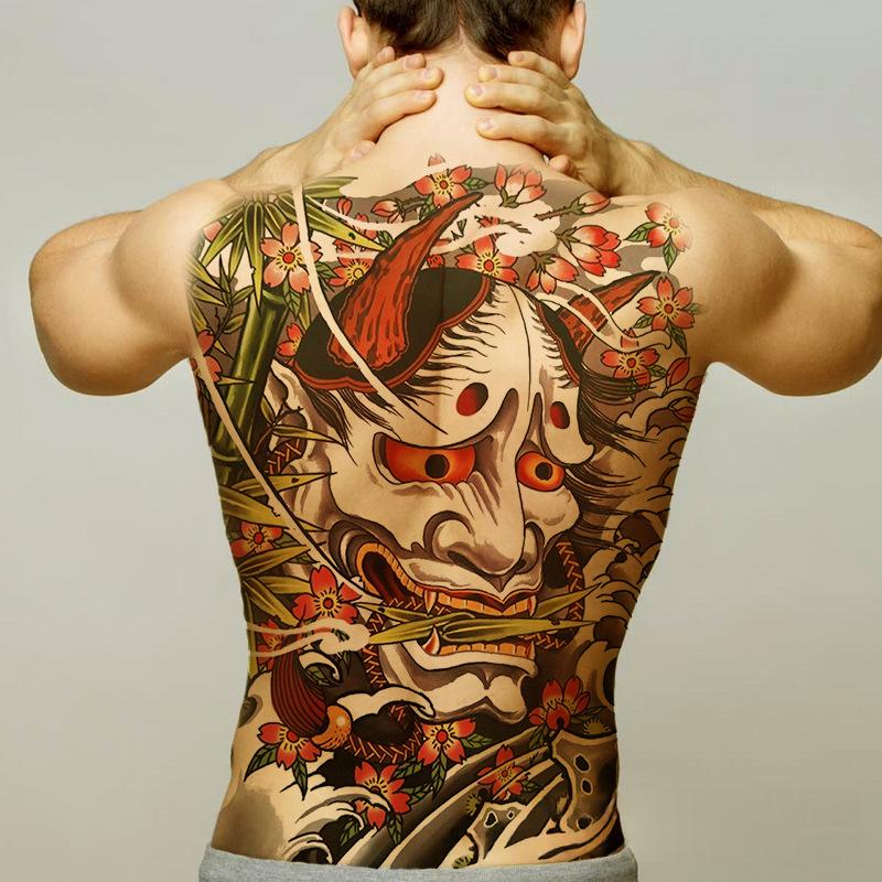 Realistic Full Back Tattoo Stickers - Waterproof Temporary Body Art Decals for Men Women