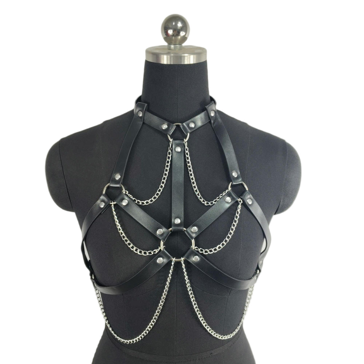 Women's Fashion Leather Strap With Chain Performance Costumes Accessories