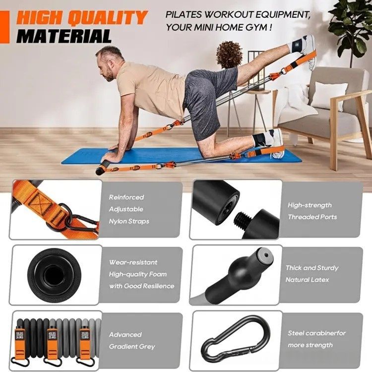Fitness Pilates Multi-Functional Resistance Band Set