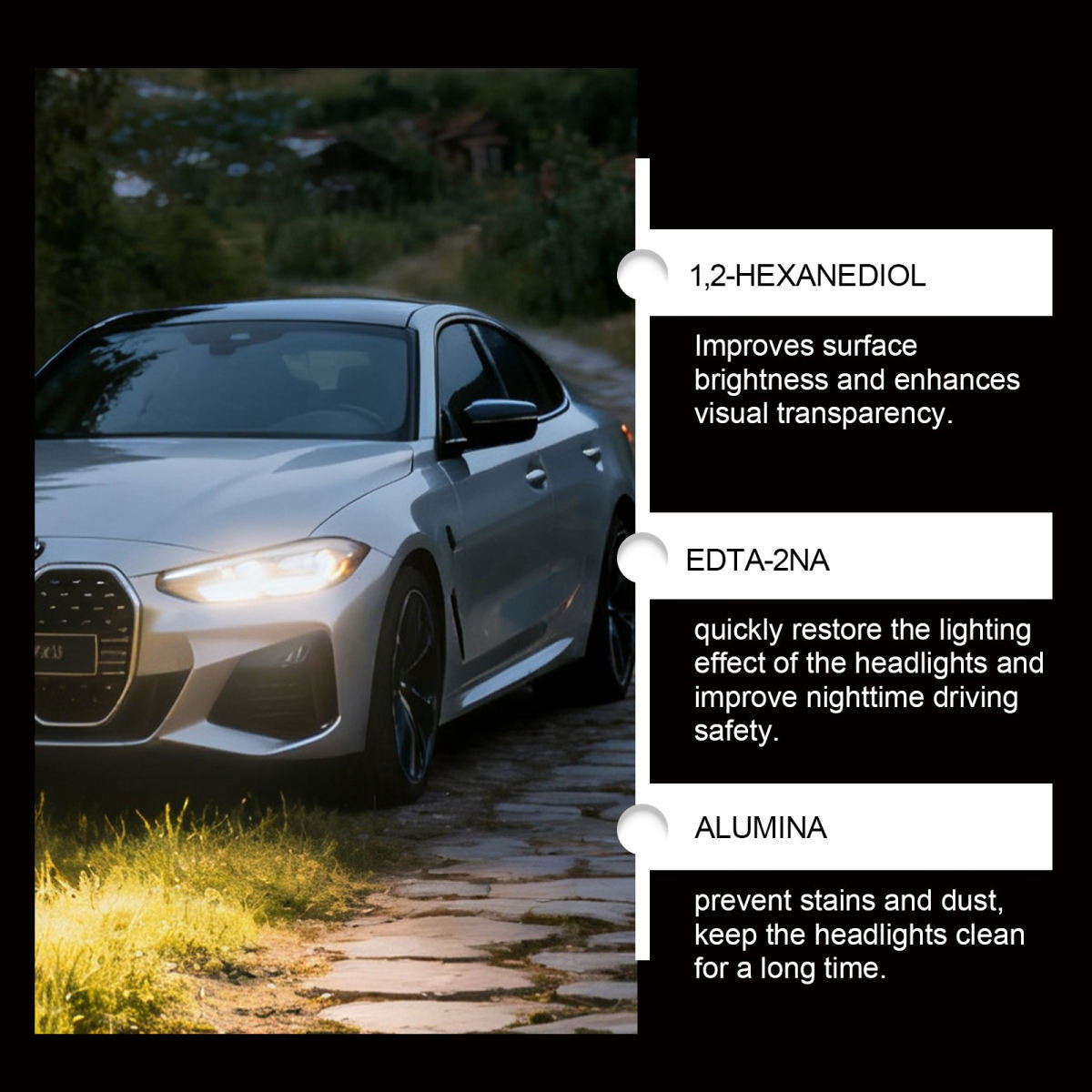 HOMONTH Headlight Care Product For Car Headlights, Daily Cleaning And Repair Of Yellowed Surfaces And Scratches.