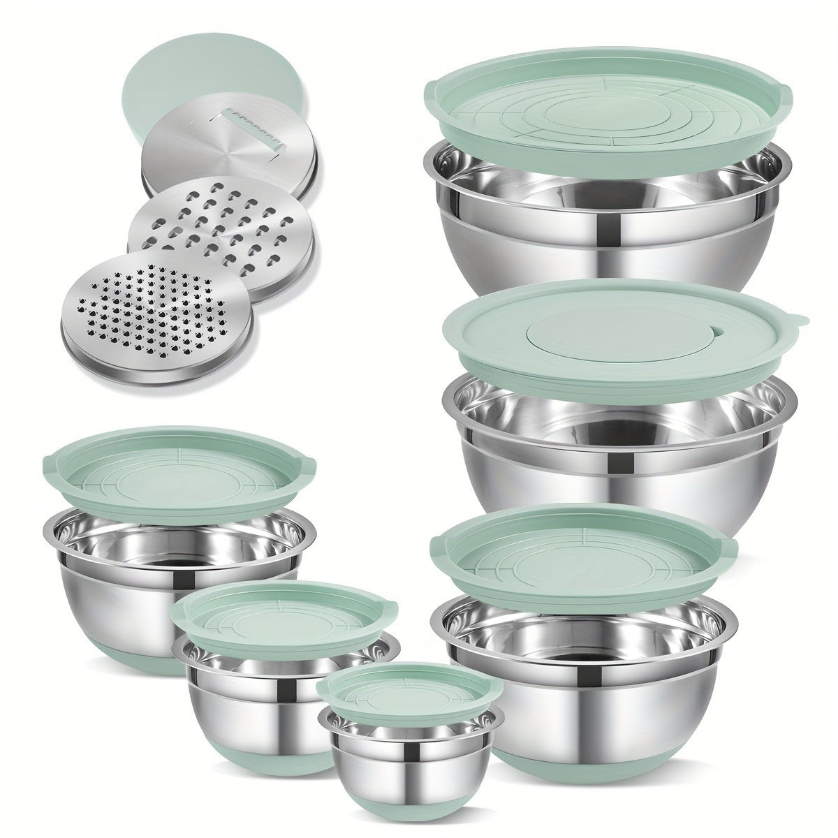 Baking Tools Egg Beater Bowl Salad Bowl Cooking Bowl Set With Lid