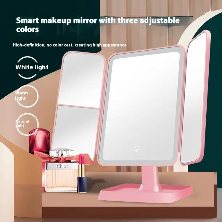 Thin Large Double Door Folding Makeup Mirror