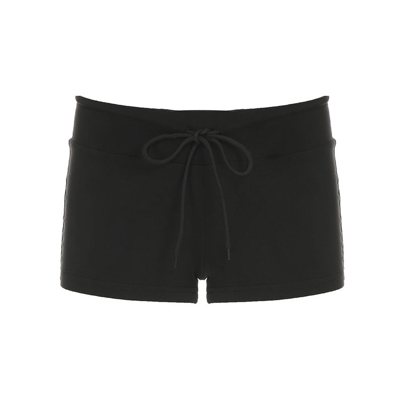 Women's Polyester Tight Sports And Fitness Shorts