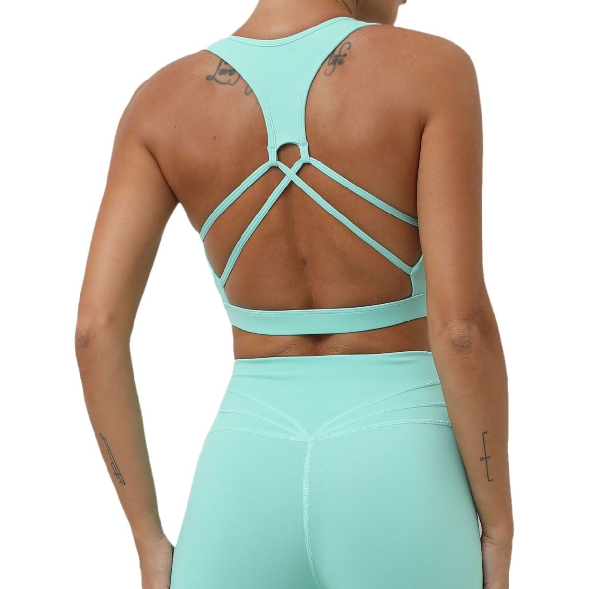 European And American Cross Beauty Back Exercise Underwear Brushed Nude Feel Yoga Clothes
