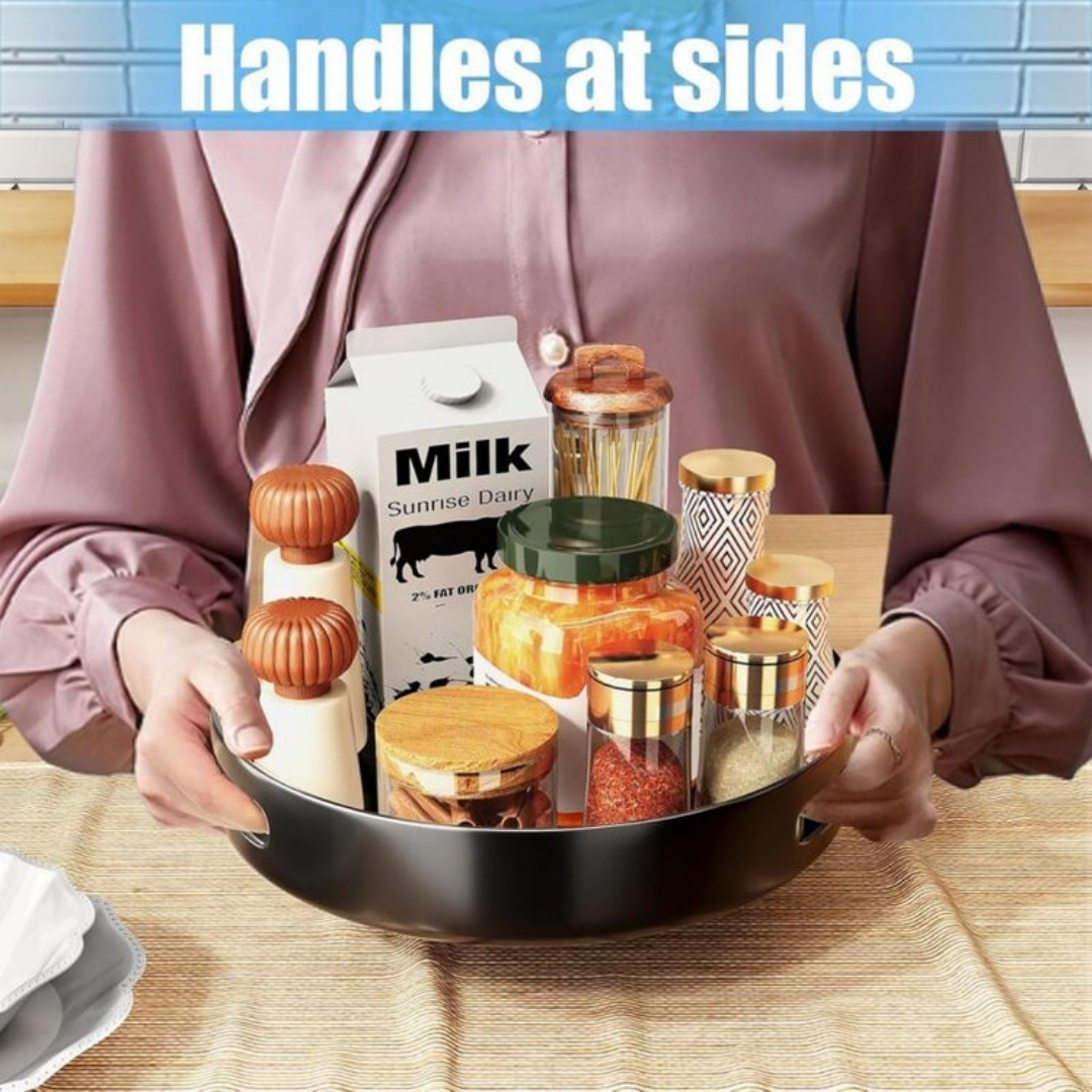 Rotating Spice Shelf, 30 Cm Turntable, Suitable For Cupboard, Pantry, Kitchen, Refrigerator, Office Spice Shelf