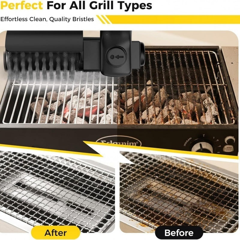 2026 New Popular Electric BBQ Brush For Cleaning BBQ Grills, Heavy-Duty Oil Stain Brush, High Temperature Resistant