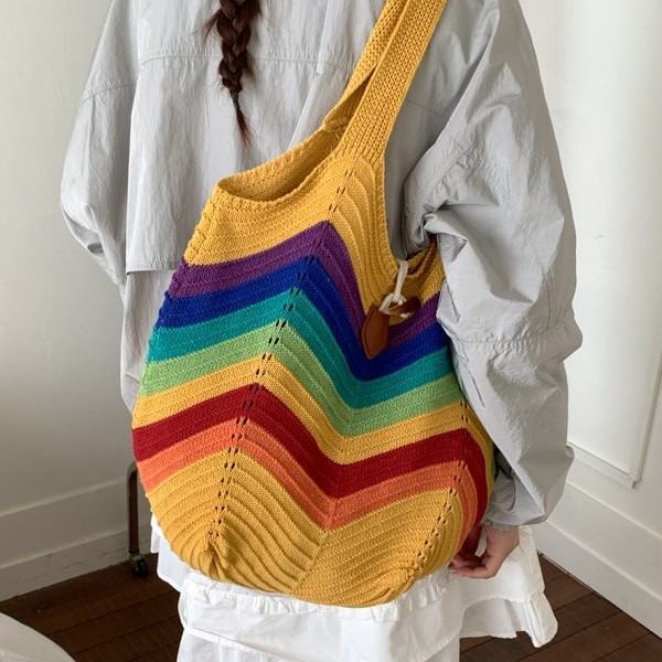 Summer Color-Block Large-Capacity Best-Selling Under-Arm Tote For Women