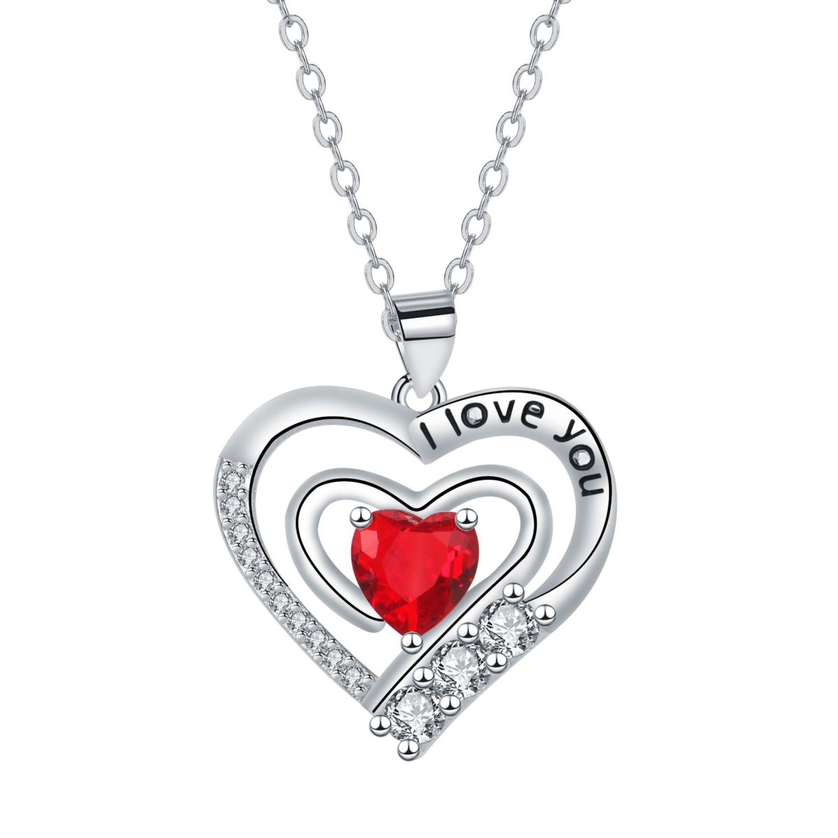 European And American Fashion Elegant Romantic Love Surrounded Necklace Female Pendant Niche Accessories