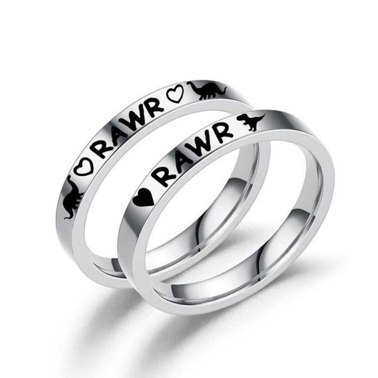 Creative Small Titanium Rings Best Friend