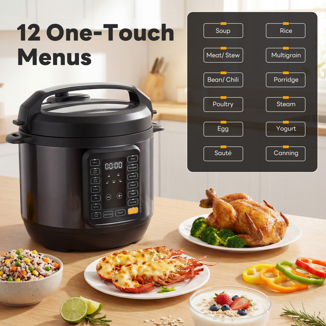 Electric Pressure Cooker, Multi-functional Kitchen Appliance, Instant Heating Multi-functional Cookingware, Stainless Steel Cookingware