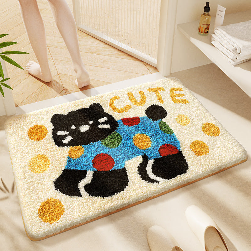 Thickened Faux-cashmere Bathroom Bath Mat
