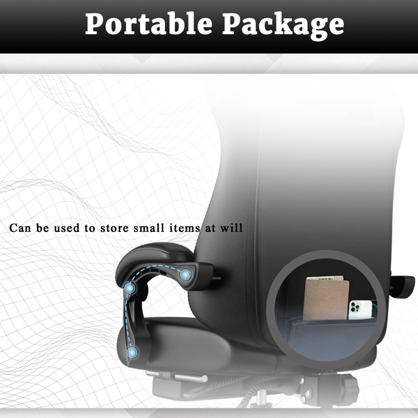 Ergonomic Gaming Chair, Video Game Chair With Pocket Spring Cushion And Footrest, Height Adjustable Computer Chair With Swivel Seat And Headrest