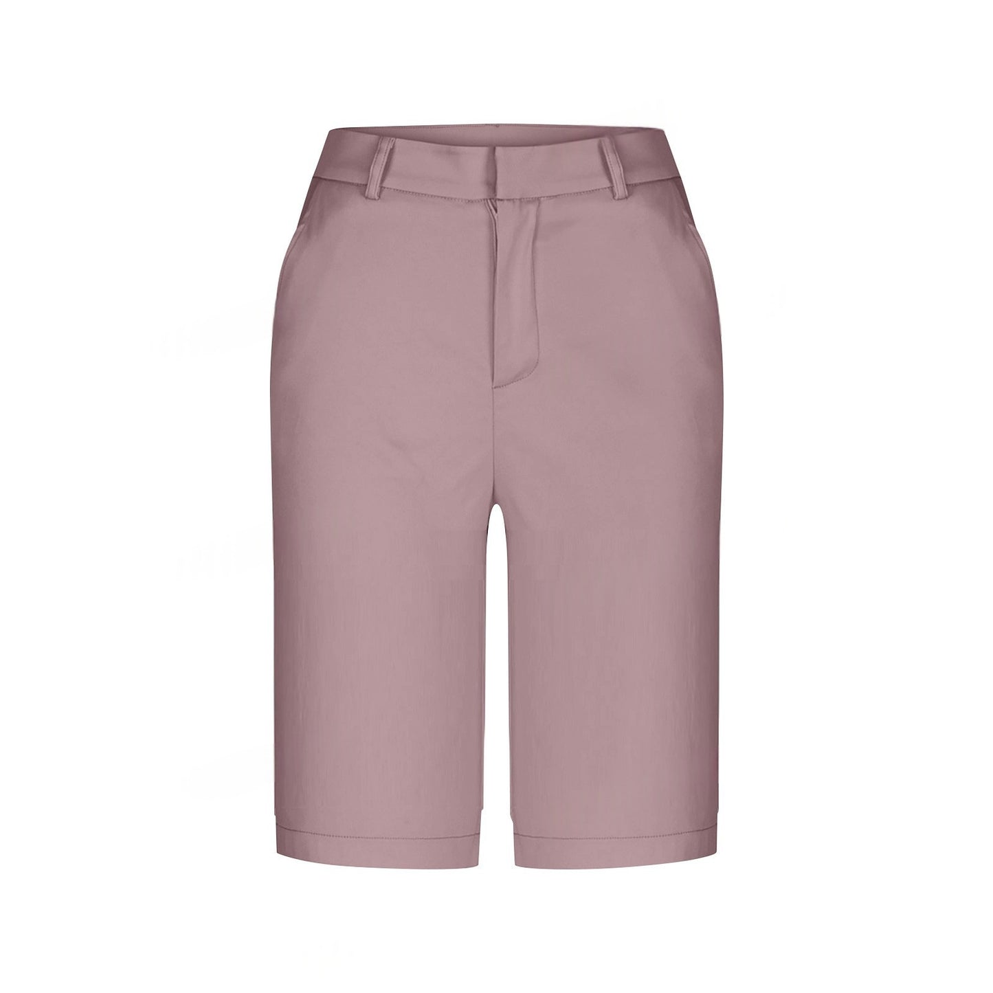 Womens Straight-leg Draping Korean-style Slim-fit Suit Pants