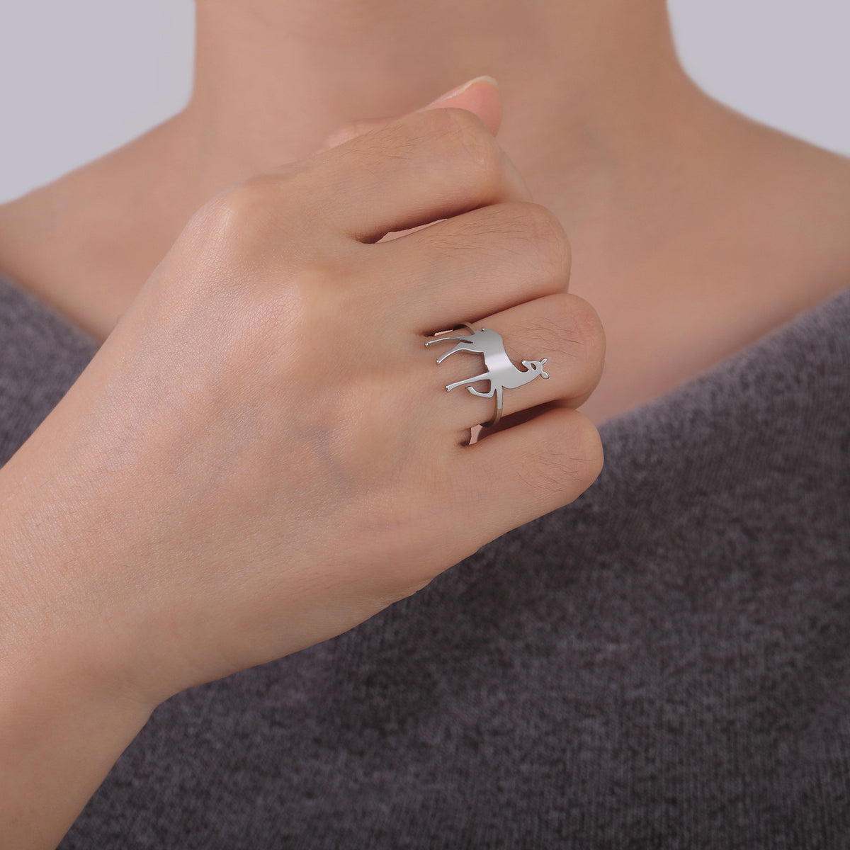 Korean-style Electroplated Stainless Steel Ring Titanium Steel Jewelry