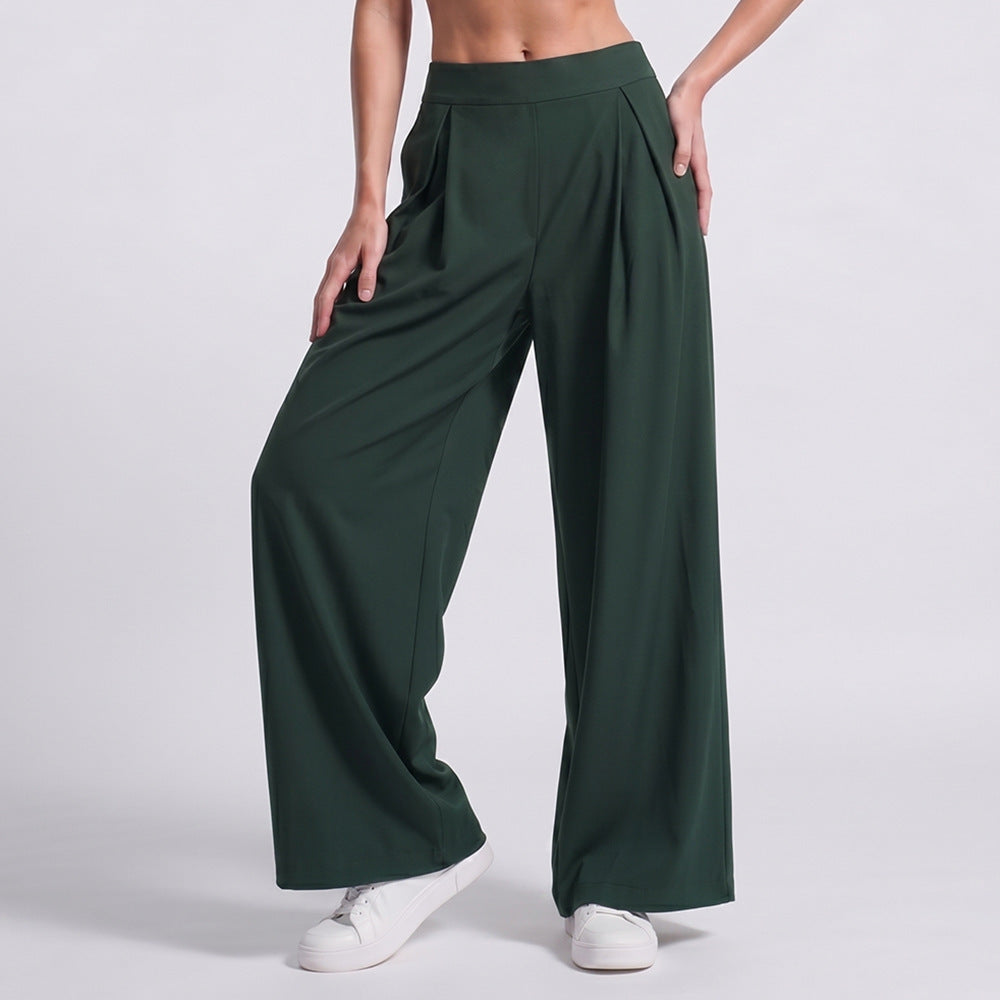 Loose-fitting Wide-leg Straight-leg Outdoor Sports Pants For Training Running And Fitness