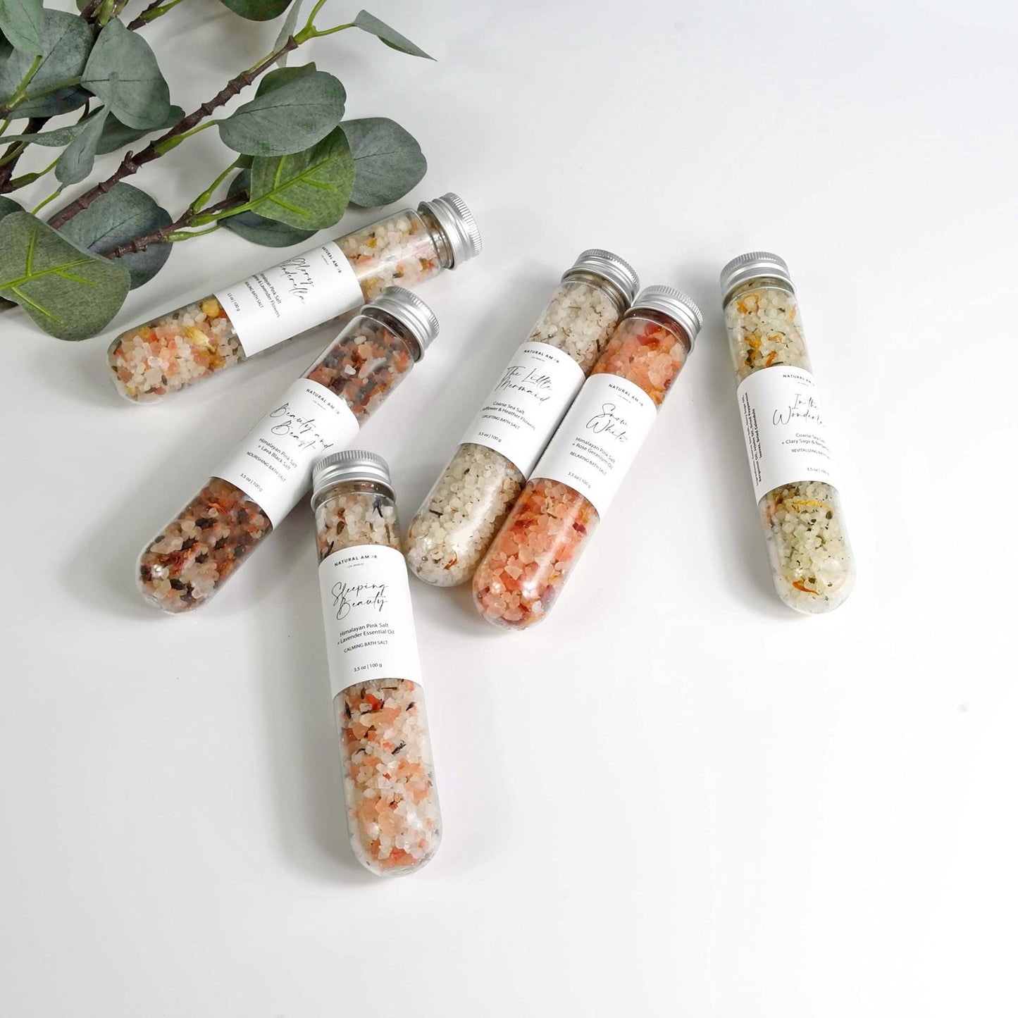 Bath Salts Dried Flowers Bathing Salts Solid Color Bottled