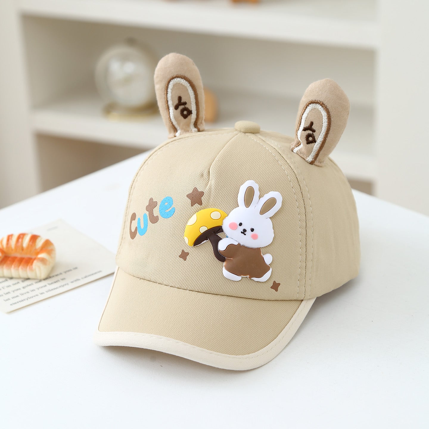 New Children's Hat - Korean Style Baby Three-dimensional Rabbit Ears Cartoon Mushroom Rabbit Baseball Cap For Both Boys And Girls For Outings