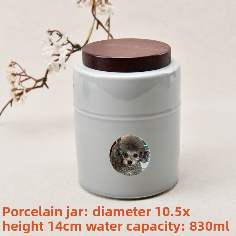 Light Luxury Ceramic Jar For Ashes Collection As A Souvenir For Deceased Cats And Dogs Pets