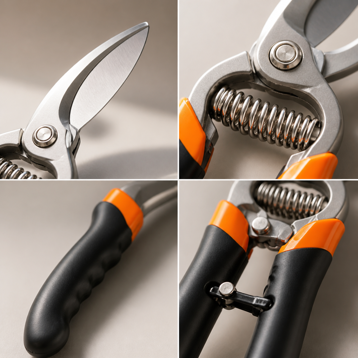 Gardening Pruning Shears - Spring-loaded, Effort-saving Pruning Tools For Flowers, Fruit Trees, And Home Use