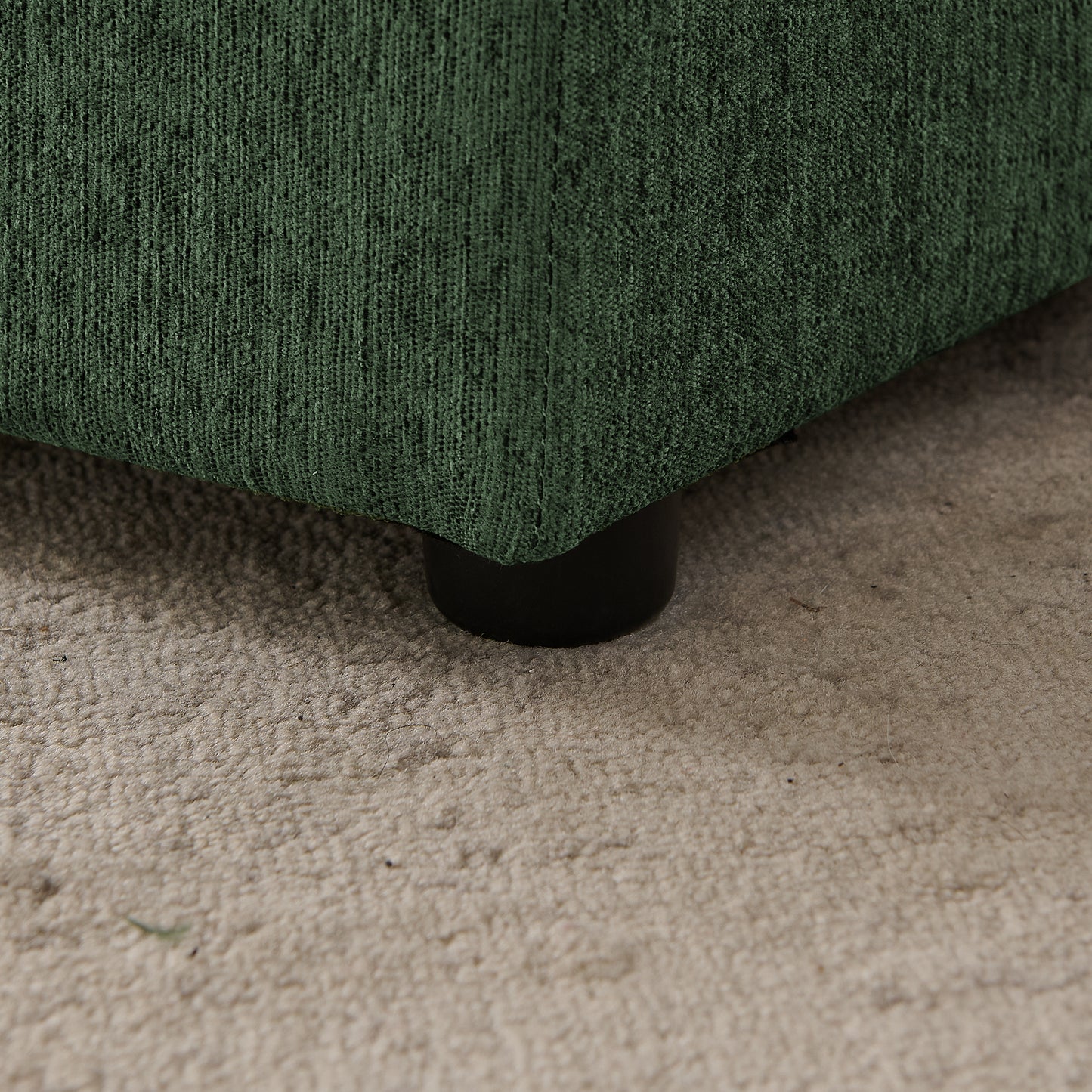 Oversized Pet Sofa For Medium Large Dogs - Modern Irregular Wave Backrest, Single Armrest, Premium Breathable Linen Fabric, Soft Cushion & Low Plastic Feet-Olive Green