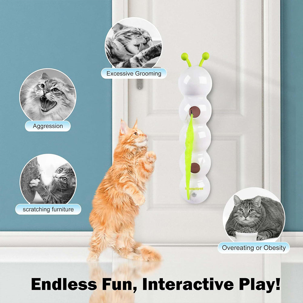 Smart Interactive Cat Toy With Moving Tail Motion Activated Rechargeable