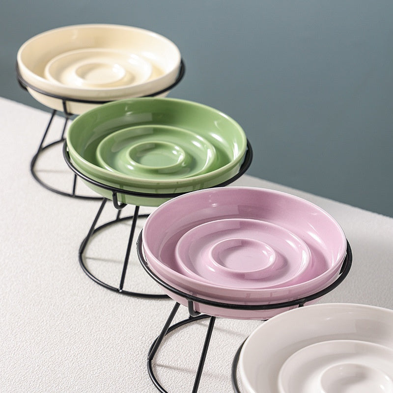 Ceramic Slow Feeding Bowl Cervical Spine Protection