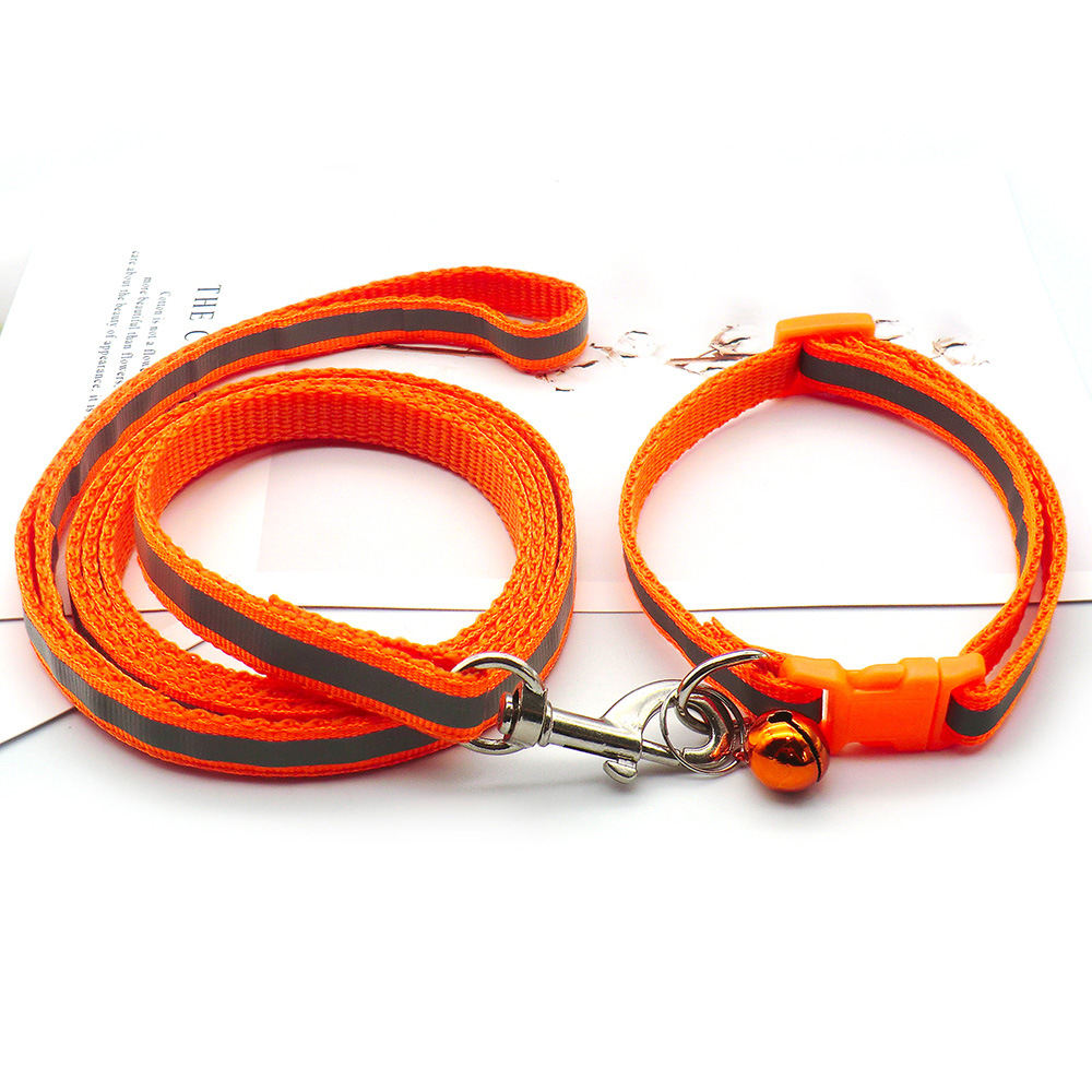 Pet Cloth Leash With Reflective Strip For Dogs