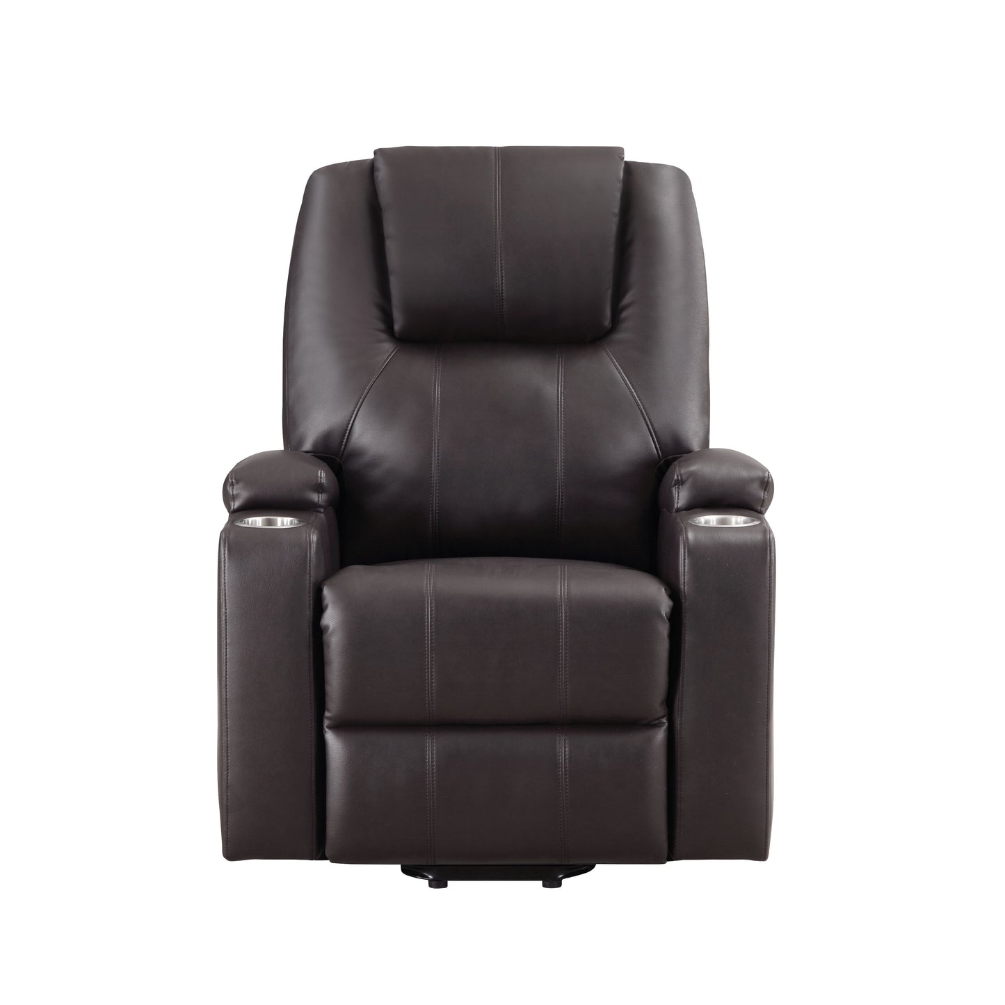 Brown Leather Recliner Aire W Power Lift & Massage
