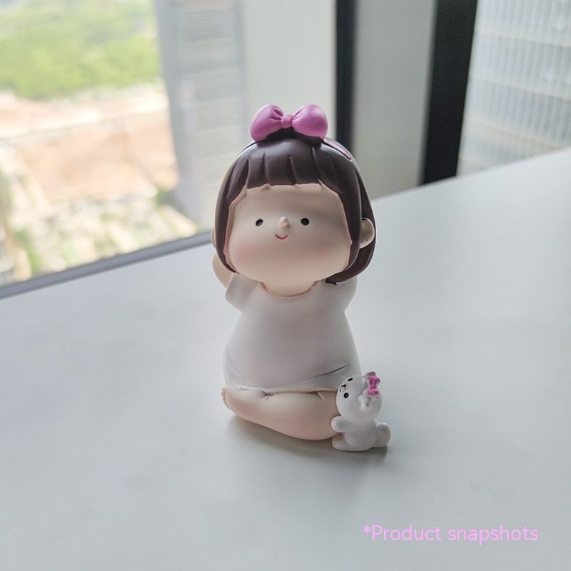 Yoga Small Cute Girl Creative Desktop Decoration Home